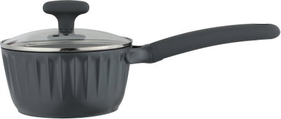 كسرولة ألمنيوم روبوست، 16سم، يد بلاستيك، غطاء زجاج، تيفلون داخلي - رمادي غامق product image 5
