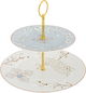 Al Saif Gallery Tawus Porcelain Cake Stand, 2 Levels - White product image 2
