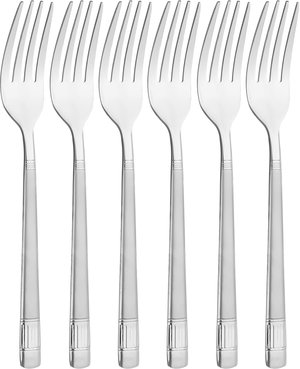 Al Saif Gallery Steel Forks Set, 6 Pieces - Silver product image