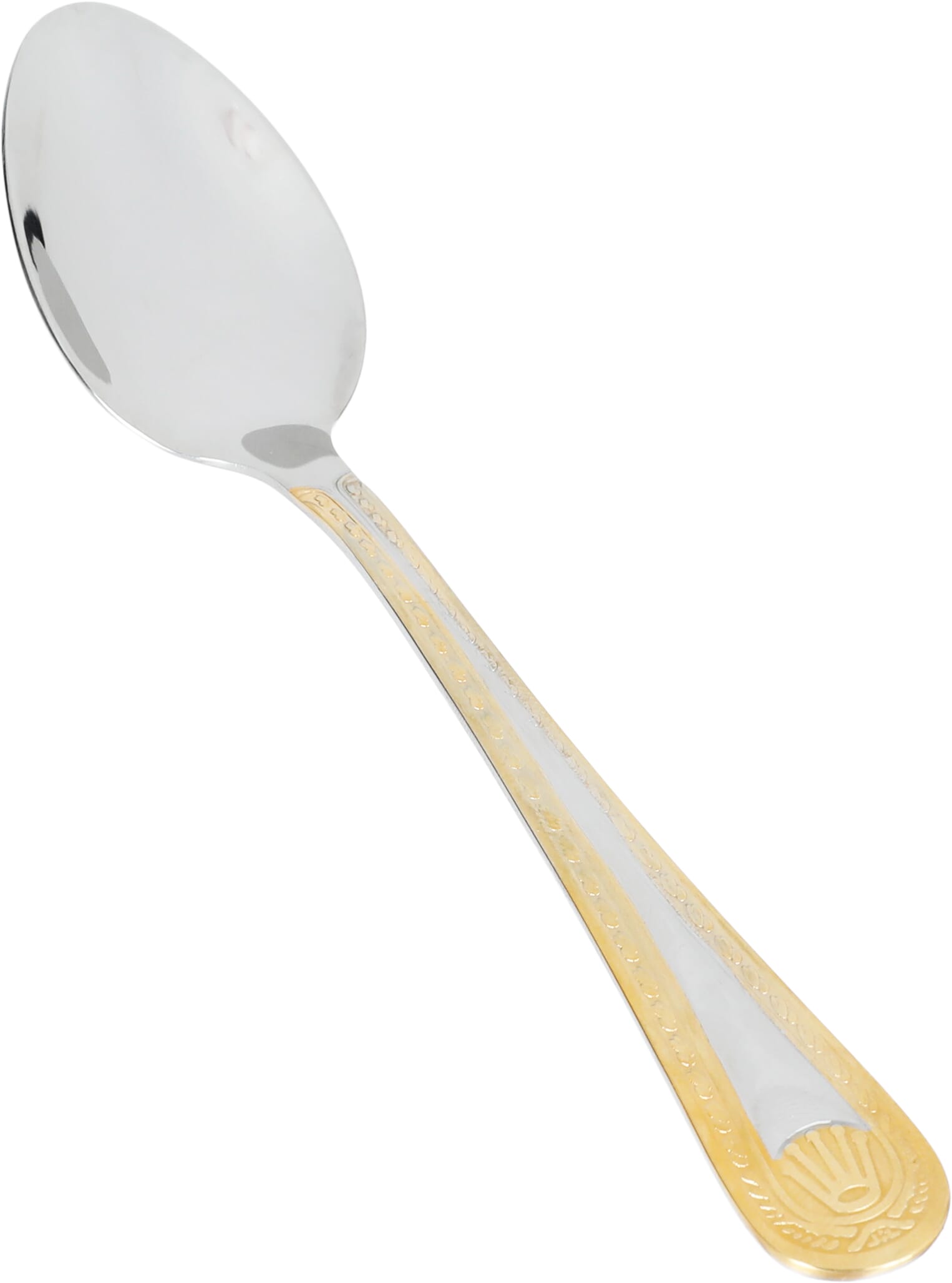 طقم ملعقة شاي استيل السيف غاليري، 6 قطع، نقش ذهبي - فضي product image 2