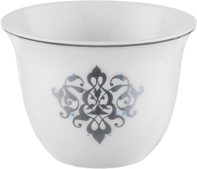 طقم فناجين قهوة عربي بورسلان السيف غاليري، 12 قطعة، 60 مل - ابيض product image 2