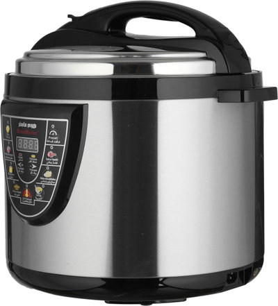 قدر ضغط كهربائي هوم ماستر، 1400 واط، 12 لتر، 7 برامج للطبخ، HM-772 - فضي اسود product image 5