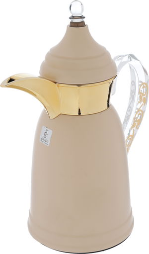 Al Saif Gallery Qamar thermos set, 1 liter, thermal glass inner container, steel outer shell - beige product image 9