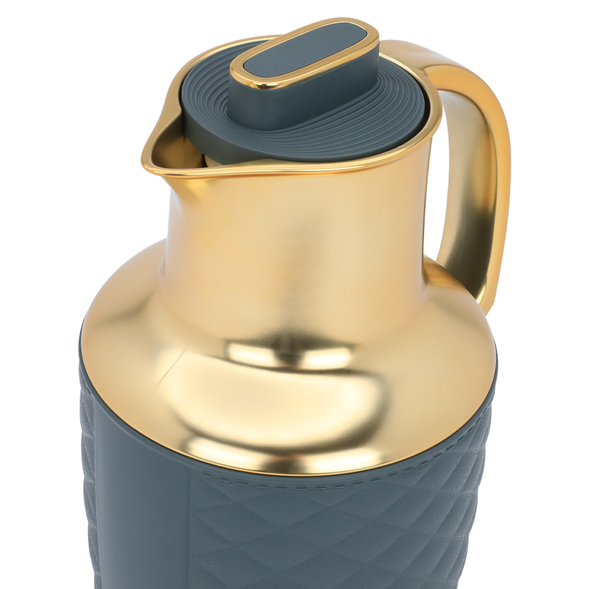 Timeless Lara Glass Thermos, 1 liter, plastic outer shell - dark gray golden product image 4