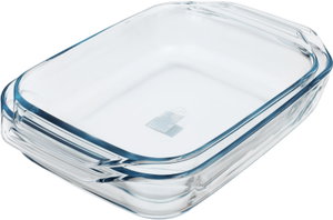 Pyrex glass tray set, 2 pieces, 3/4 liter - clear product image 2