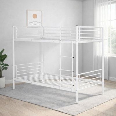 سرير هيكل حديد، 190×70×63 سم، 2 دور - أبيض product image 5