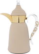 Al Saif Gallery Qamar thermos set, 1 liter, thermal glass inner container, steel outer shell - beige product image 3