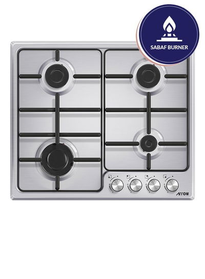 موقد غاز بلت ان ارو، 60 سم، 4 شعلات، RO-60BHGK - فضي اسود product image 3