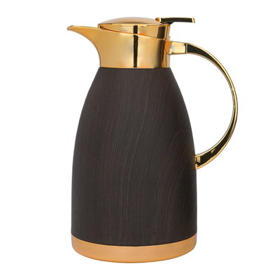 Al Saif Gallery Al-Andalus thermos set, 1.5 / 2 liters, 2 pieces, stainless steel inner shell, stainless steel outer shell - golden brown product image 3