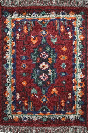 سجادة فرو البادية بوليستر القفاري، 0.80×3.50 متر - نبيتي غامق product image