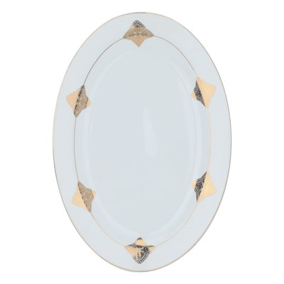 طقم سفرة بورسلان السيف غاليري، 77 قطعة - أبيض product image 2