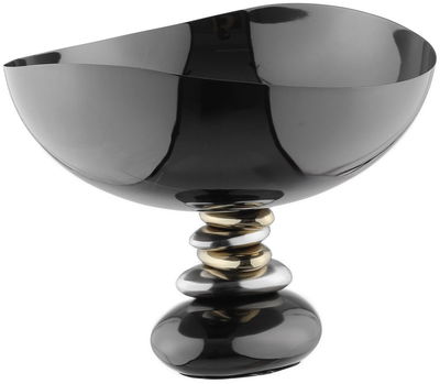 AlSaif Gallery Stainless Steel Serving Platter, 26x26x20 cm - Glossy Black product image 2