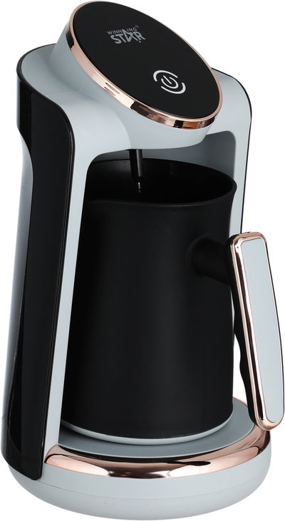 صانعة قهوة تركي ويينج ستار، 550 واط، 250 مل، تحكم بالضغط، ST-9897 - رمادي أسود product image 2