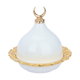 طقم تقديم شاي وقهوة بورسلان السيف غاليري، 26 قطعة، بقاعدة ذهبي - أبيض product image 4