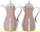 Al Saif Gallery Sana thermos set, 1 liter, thermal glass inner container, steel outer shell - silver brown product image 1