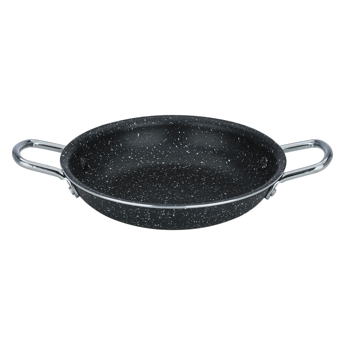 Rocky Granite Frying Pan with Steel Handles, 14 cm, Round - Black product image