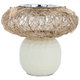 Steel incense burner with ball base, 17 x 17 x 15 cm - golden beige product image 2