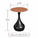 طقم طاولات سيراميك و معدن، 7 قطع - اسود بني product image 3