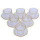 Al Saif Gallery Glass Arabic Coffee Cups and Saucer Set, 12 Pieces, 90 ml - Clear product image 3