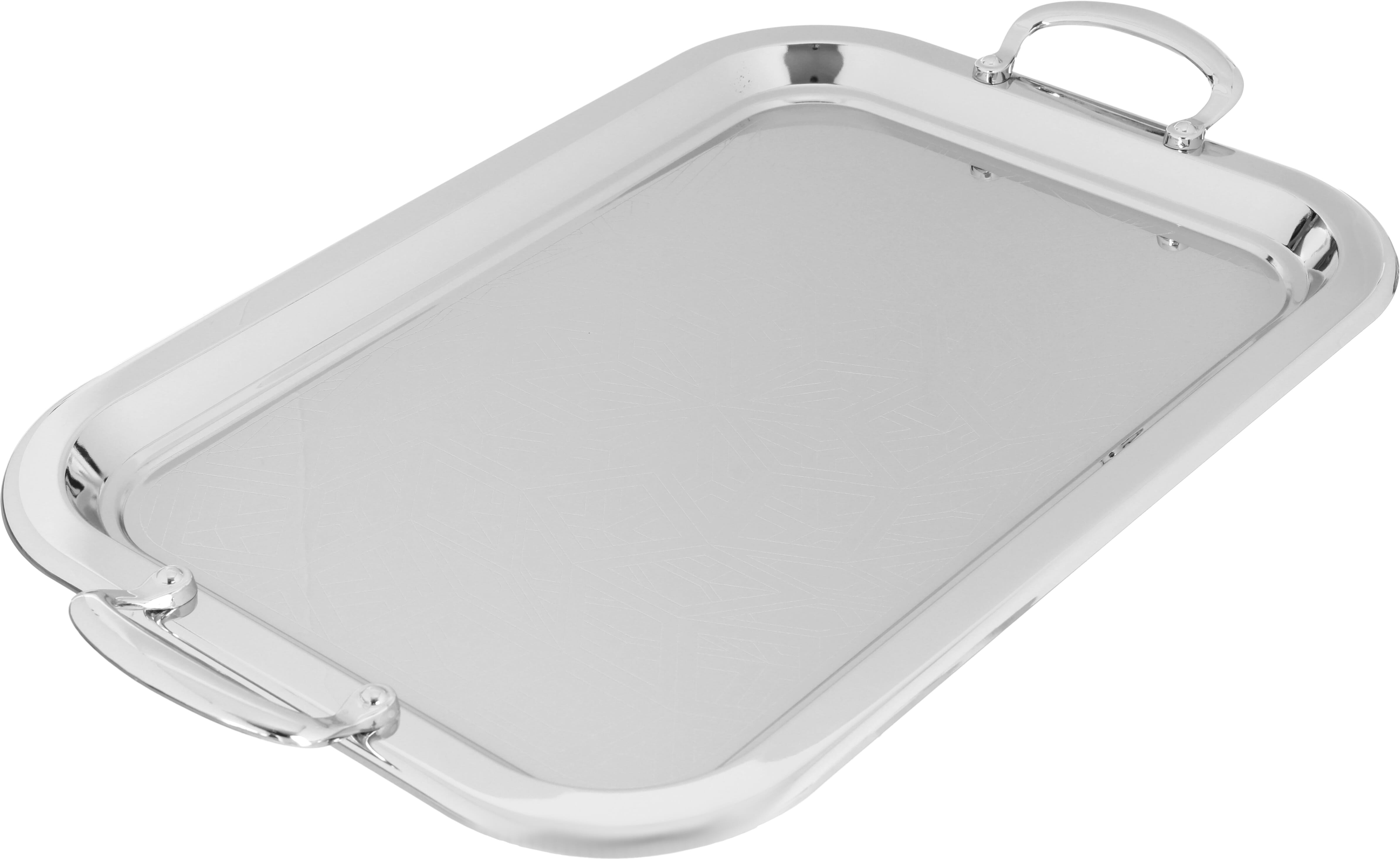 Stainless Alsaif Plus Steel Saif Plus Sweets Set, 3 Pieces, Rectangle - Silver product image 3