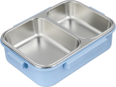 لانش بوكس بلاستيك السيف غاليري، 23x17x7 سم، خامة داخلية استيل، غطاء شفاف، قسمين - متعدد الألوان product image 5