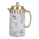 Al Saif Gallery thermos set, two pieces, 1 liter, glass inner container, plastic outer shell - white and golden product image 3