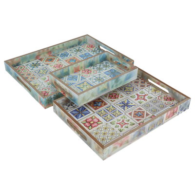 طقم طوفريات خشب السيف غاليري، 3 قطع - متعدد الالوان product image 3