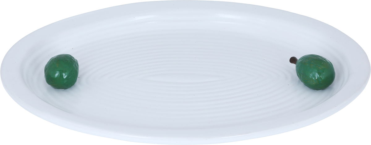 Al Saif Gallery Porcelain Serving Plate, 35.9 x 25.7 x 4.1 cm, Round - White product image 2