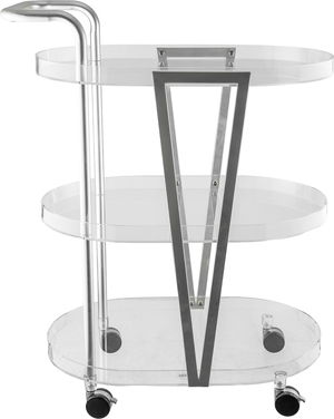 عربة تقديم بلاستيك السيف غاليري، 70x45x93 سم يد فضي - شفاف product image