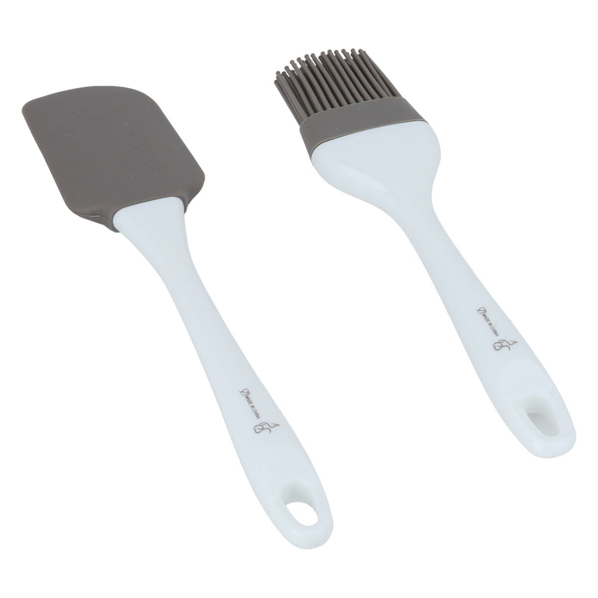 Al Saif Gallery Silicone Baking Utensils Set, Spatula + Brush - White product image