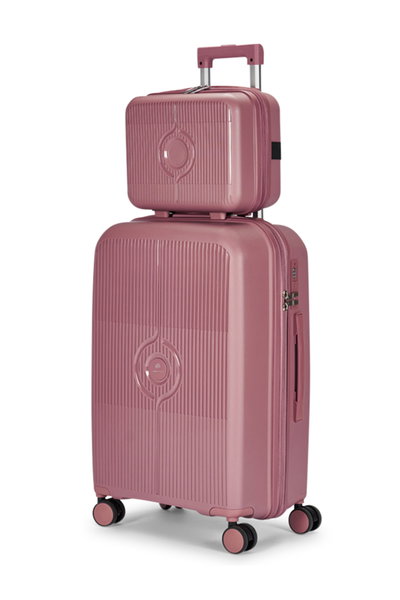 طقم شنط سفر بولي بروبيلين ليمرا، 4 مقاسات، 4 عجلات، بزاوية 360 درجة، LMA-PP527 - روزجولد product image 2