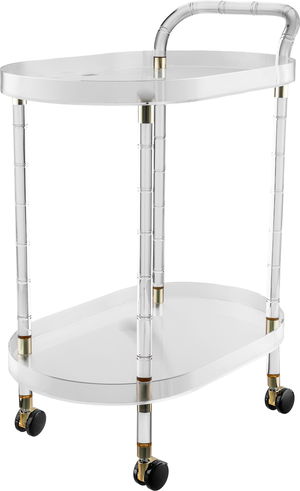 عربة تقديم بلاستيك السيف غاليري، 70x45x93 سم يد ذهبي - شفاف product image 2