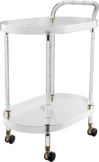 عربة تقديم بلاستيك السيف غاليري، 70x45x93 سم يد ذهبي - شفاف product image 2