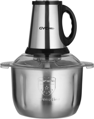 مفرمه استيل جي في سي برو، 500 واط، 5 لتر، 6 شفرات ستانلس ستيل، GVCH-985 - فضي اسود product image 1