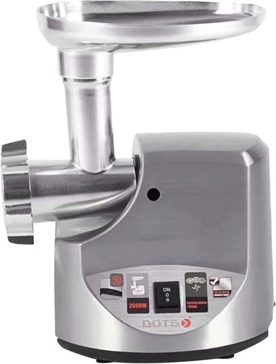 مفرمة لحم كهربائية دوتس، 800 - 2000 واط، تحكم يدوي، الدوران العكسي، MG-198 - فضي product image 3