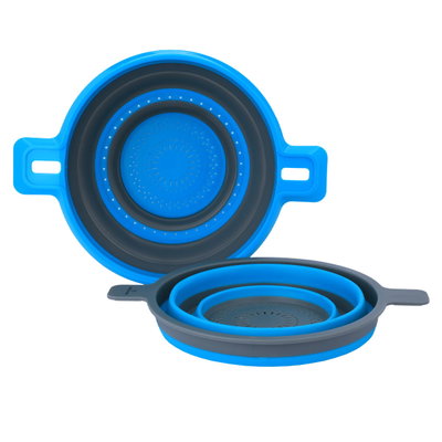 Al Saif Gallery Silicone Strainer Set, 2 Pieces, with Plastic Edges - Blue product image 7