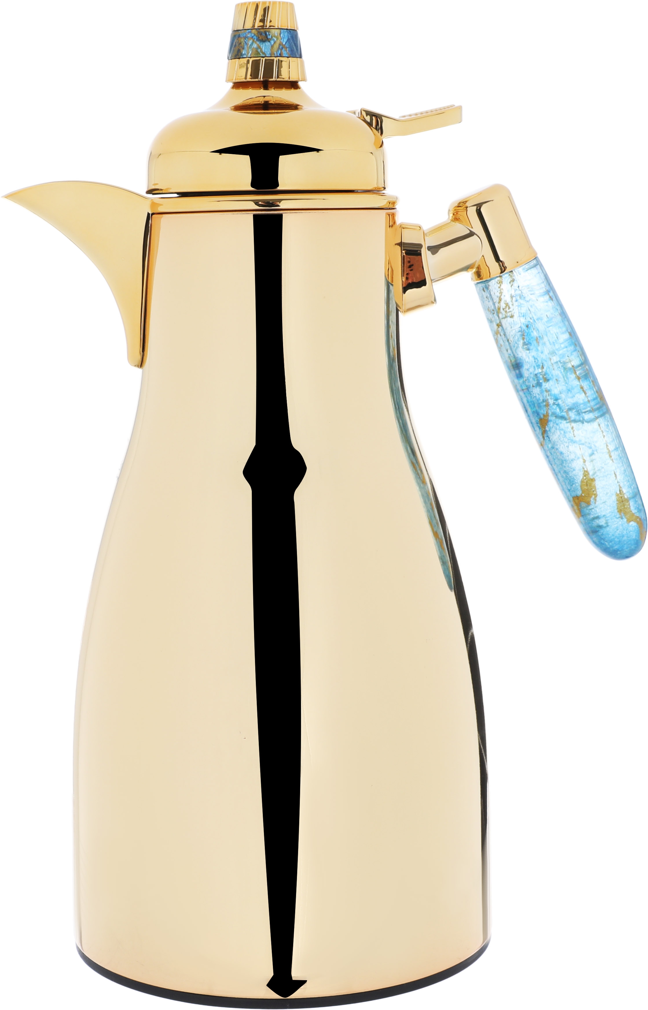 Al Saif Gallery Maimouna Steel thermos Set, 1 Liter, 2 Pieces - Gold product image 8