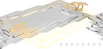Alsaif Gallery Steel Tofry Set, 3 Pieces - Silver Gold product image 1