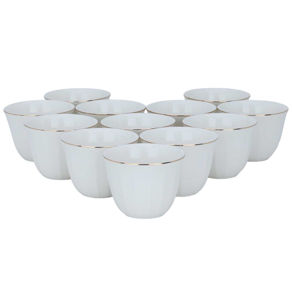 Al Saif Gallery Porcelain Arabic Coffee Cup Set, 12 Pieces - White product image 2