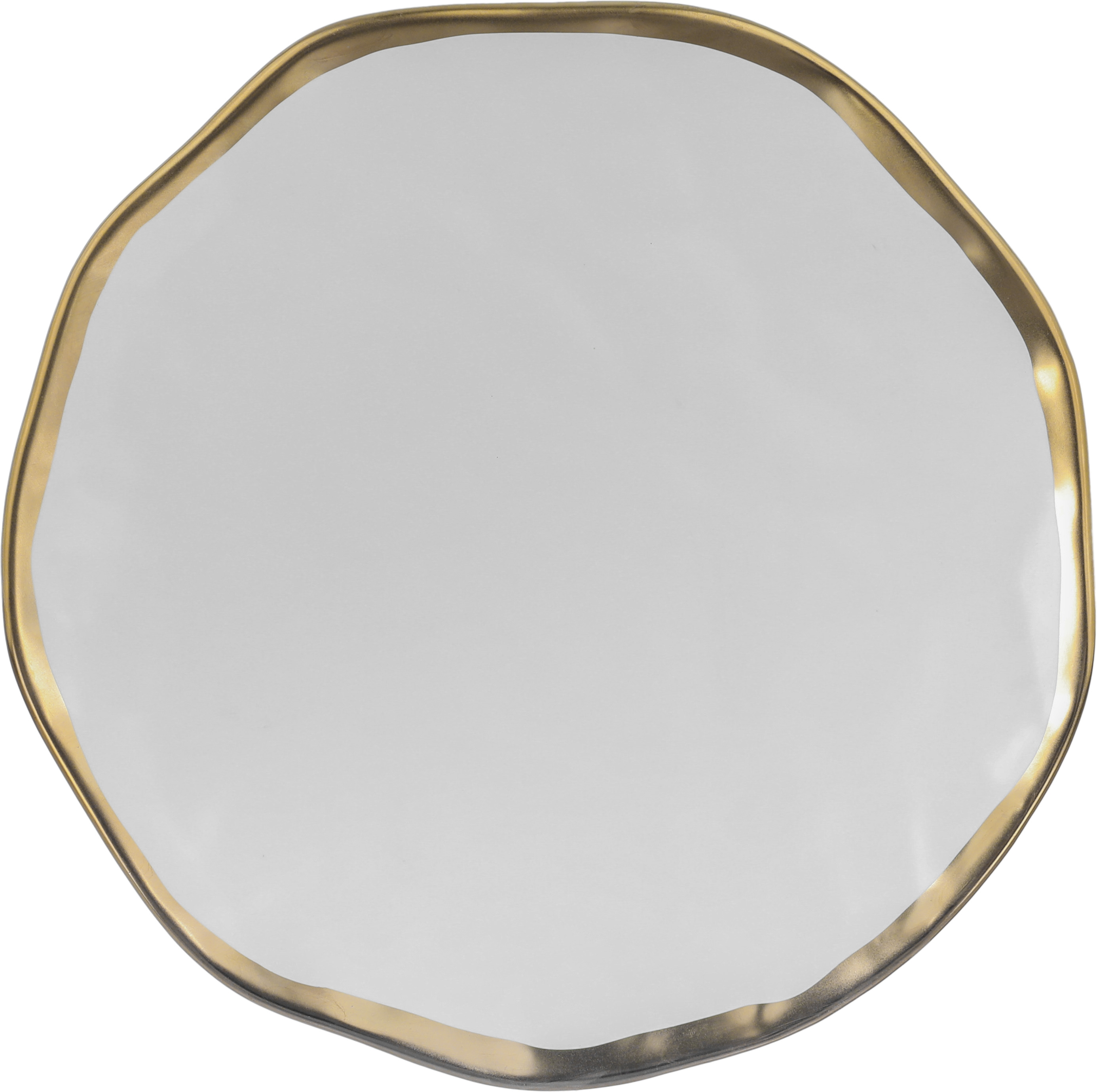 Al Saif Gallery porcelain plate, 27 x 27 x 2 cm, circular, with golden font, large - white product image
