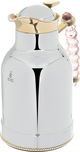 Al Saif Gallery Farida thermos set, 1/0.7 liter, two pieces, thermal glass inner container, steel outer shell - silver product image 4