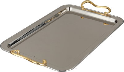 طقم صواني تقديم استيل الجهوري، 3 قطع - فضي product image 3
