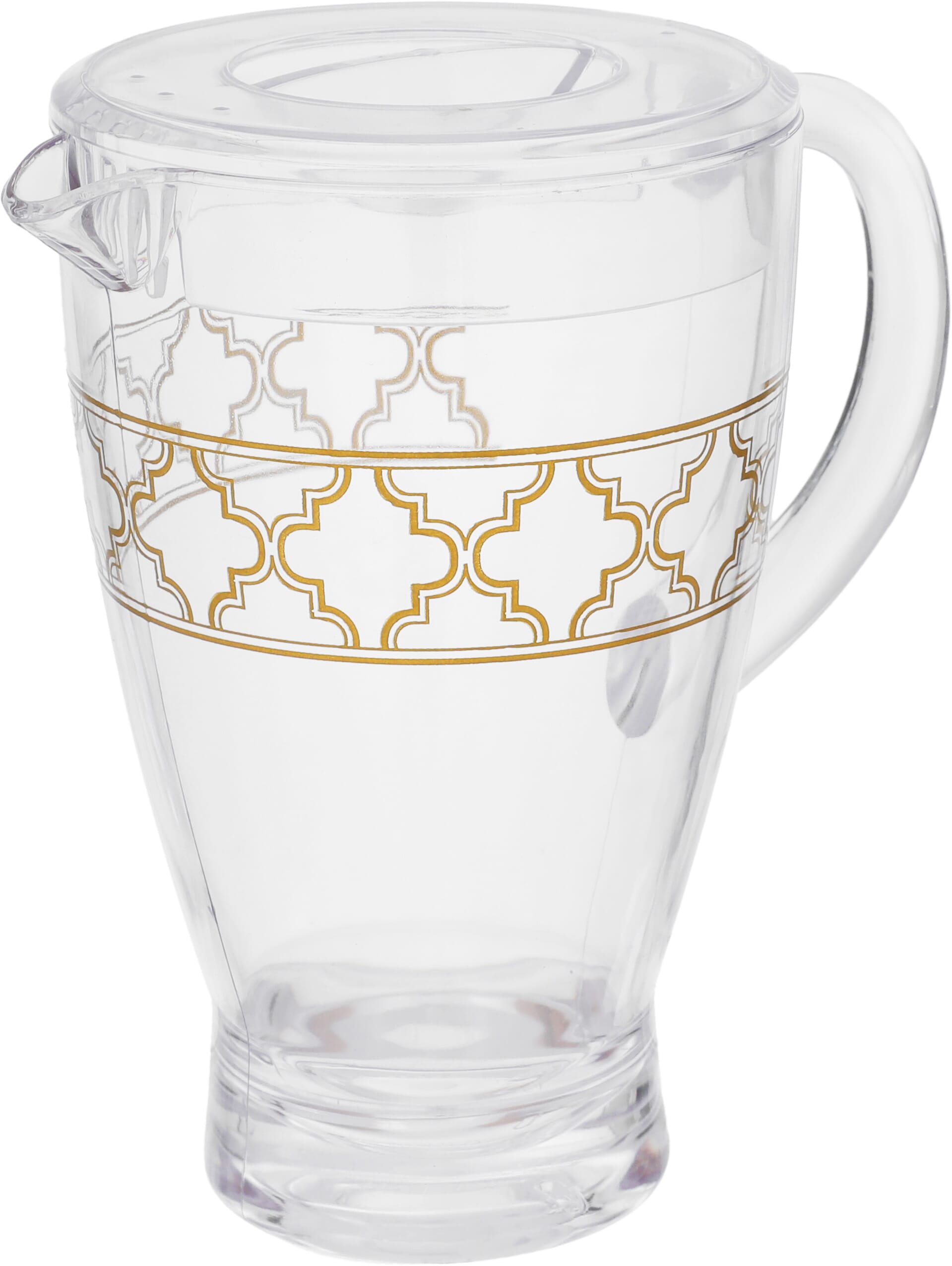 جيك بلاستيك السيف غاليري، 1.2 لتر، منقوش ذهبي، بغطاء - شفاف product image 2