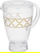Al Saif Gallery plastic jug, 1.2 litres, golden embossed, with lid - clear product image 2
