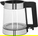 غلاية سماور إديسون، مع إبريق شاي زجاج، 2 لتر / 1.0 لتر، 2200 واط - شفاف product image 3