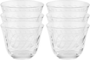A set of Saudi coffee cups from Al Saif Gallery glass, engraved with lines, 6 pieces - transparent product image