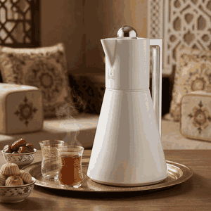 ترمس لينا افريست، 1 لتر، حافظة داخلية زجاج، غطاء ضغاط، يد فضي - لؤلؤي product image 2