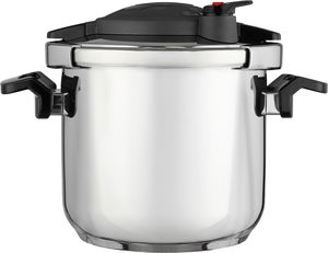 Korkmaz Stainless Steel Pressure Cooker, 12 Liters - Silver Black product image