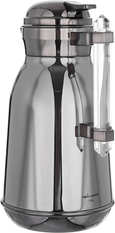 Al Saif Gallery Shahad thermos set, 1 liter, thermal glass inner shell, plastic outer shell, 2 pieces - dark silver product image 8