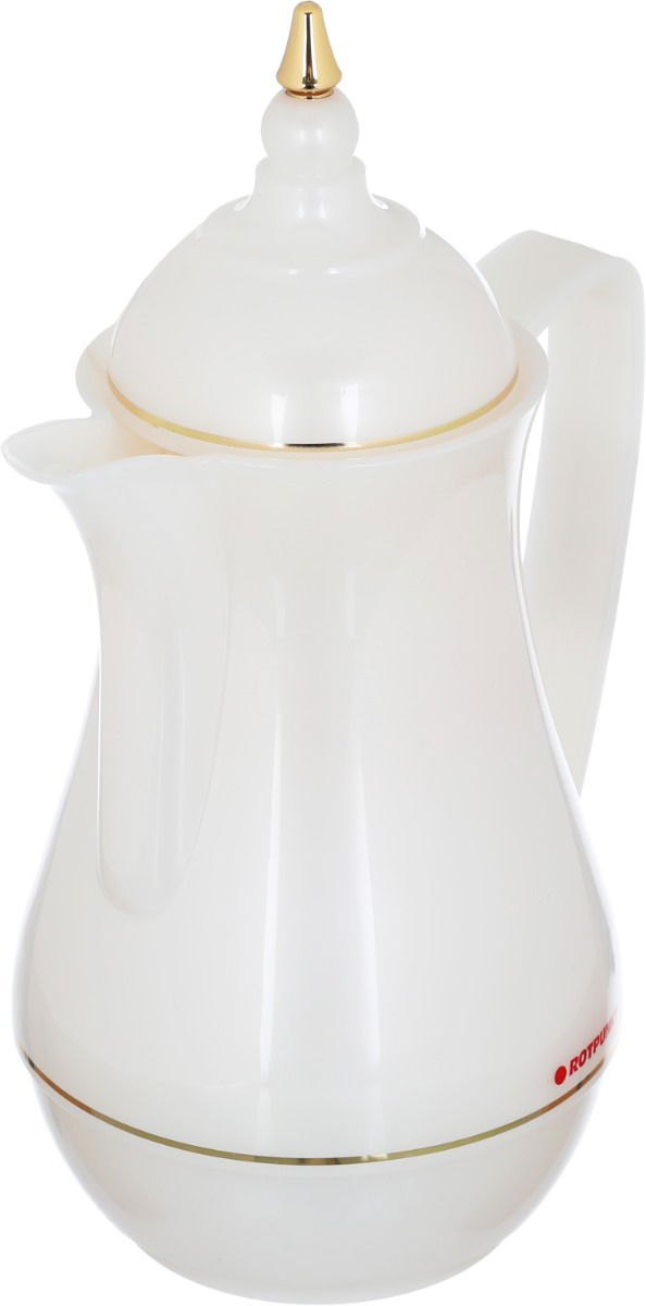 Rotpont thermos, 0.5 liters, glass inner container, plastic outer shell - white product image 3